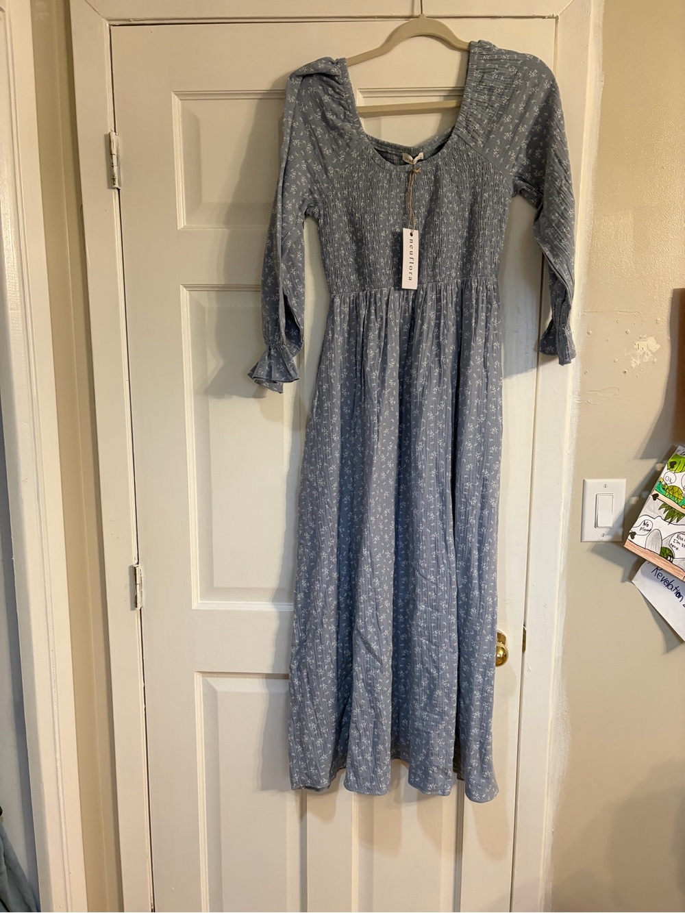 Neuflora gentry blue dress NWT small